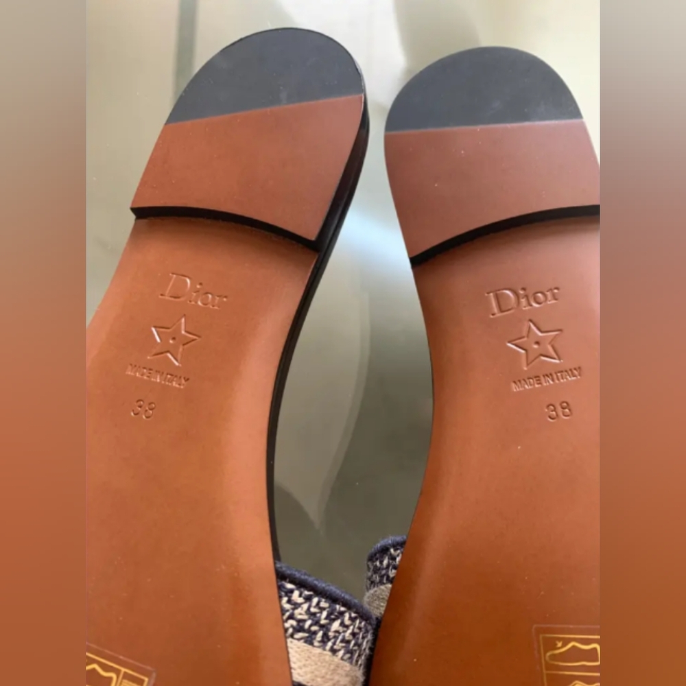 Dior Blue and Black Sandals with Signature Logo Design - Picture 8 of 8